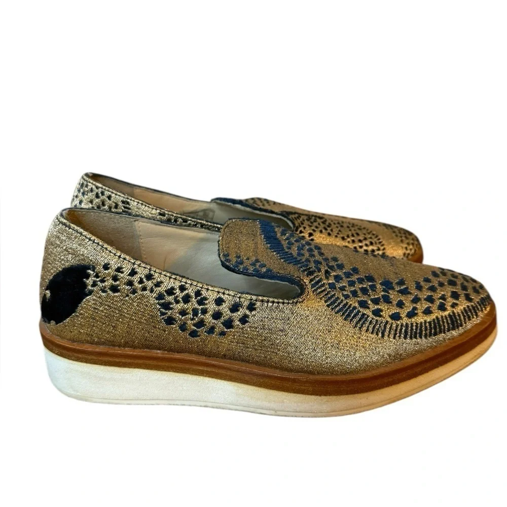 Free People Snake Eyes Metallic Loafers